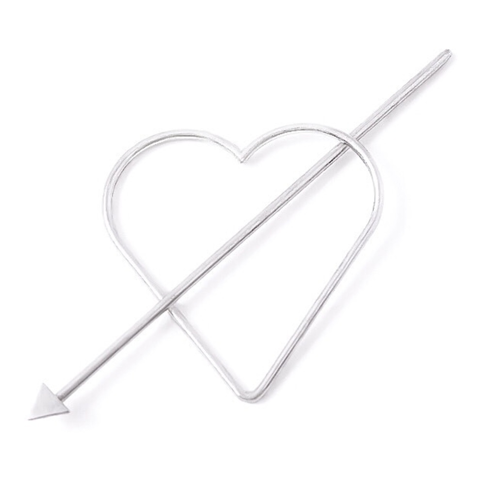 ⚜️[𝟯/$𝟭𝟴]⚜️NEW Large Heart Arrow Barrette - Picture 8 of 9